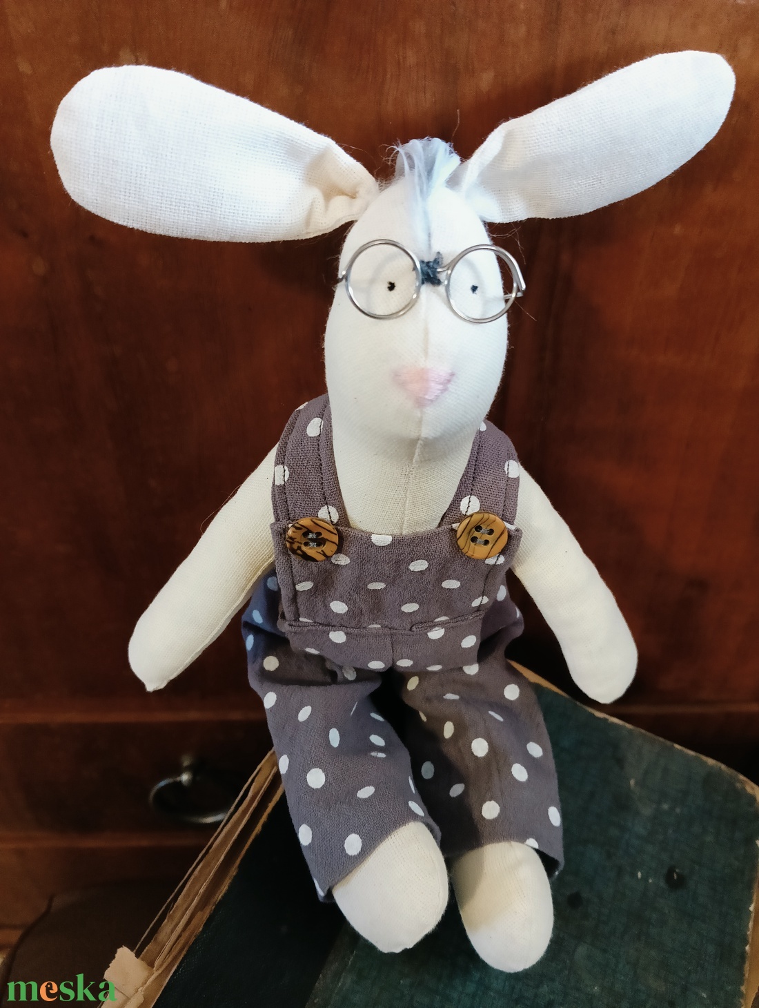 Tódor nyuszi - kézzel készült, Waldorf ihletésű textilfigura - játék & sport - plüssállat & játékfigura - más figura - Meska.hu