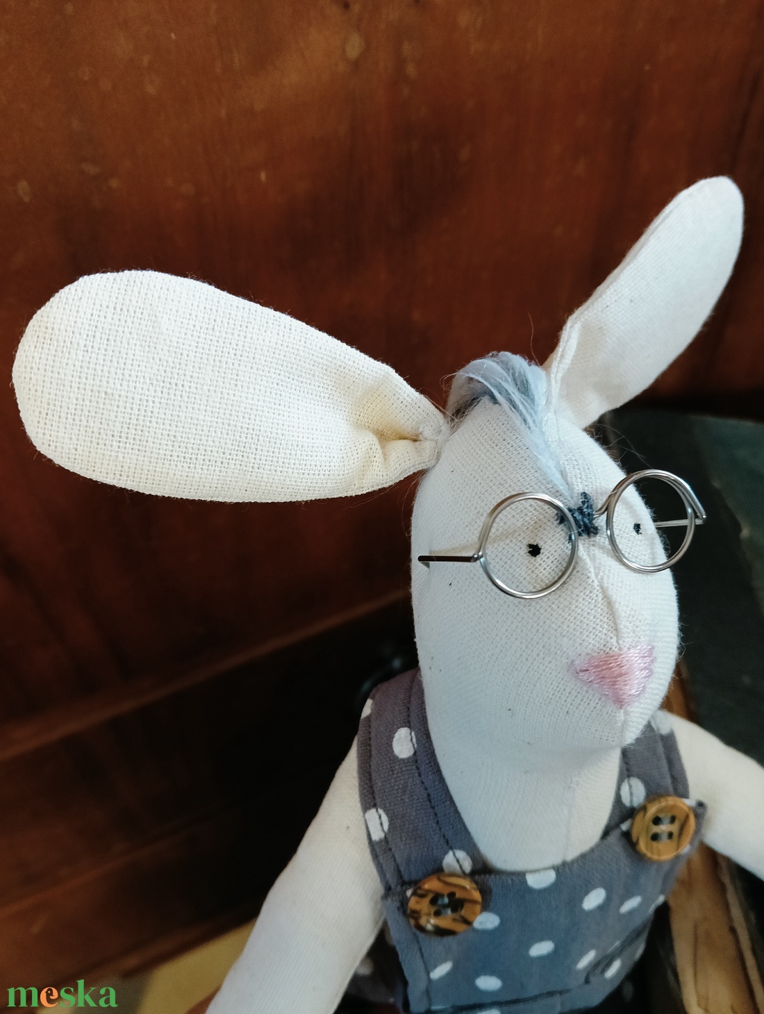 Tódor nyuszi - kézzel készült, Waldorf ihletésű textilfigura - játék & sport - plüssállat & játékfigura - más figura - Meska.hu