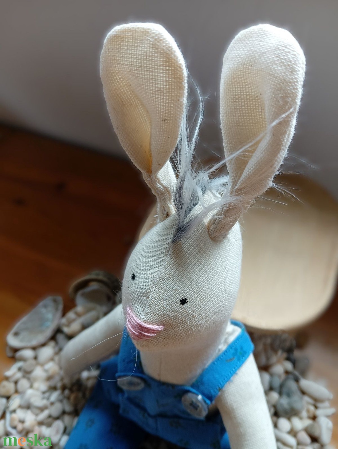 Pitypang nyuszi - kézzel készült, Waldorf ihletésű textilfigura - játék & sport - plüssállat & játékfigura - más figura - Meska.hu