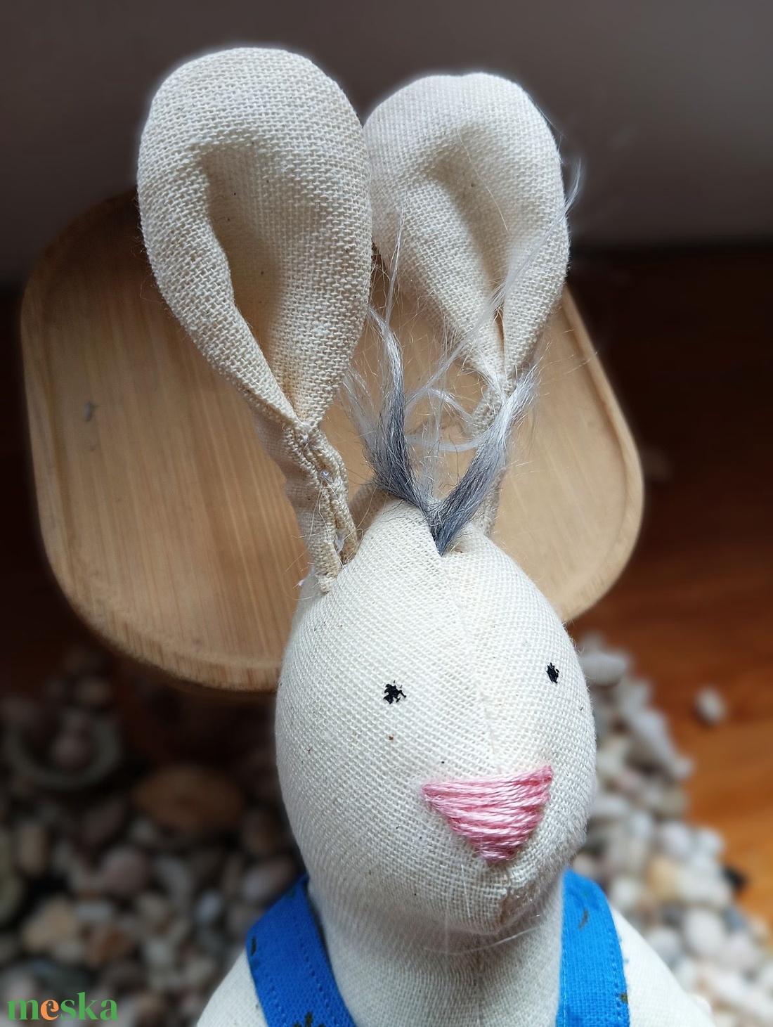 Pitypang nyuszi - kézzel készült, Waldorf ihletésű textilfigura - játék & sport - plüssállat & játékfigura - más figura - Meska.hu