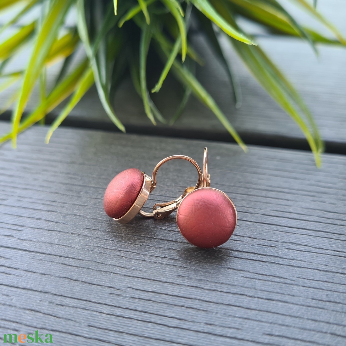 Metál tégla - rosegold nemesacél franciakapcsos fülbevaló - ékszer - fülbevaló - lógós kerek fülbevaló - Meska.hu Metál tégla - rosegold nemesacél franciakapcsos fülbevaló - ékszer - fülbevaló - lógós kerek fülbevaló - Meska.hu