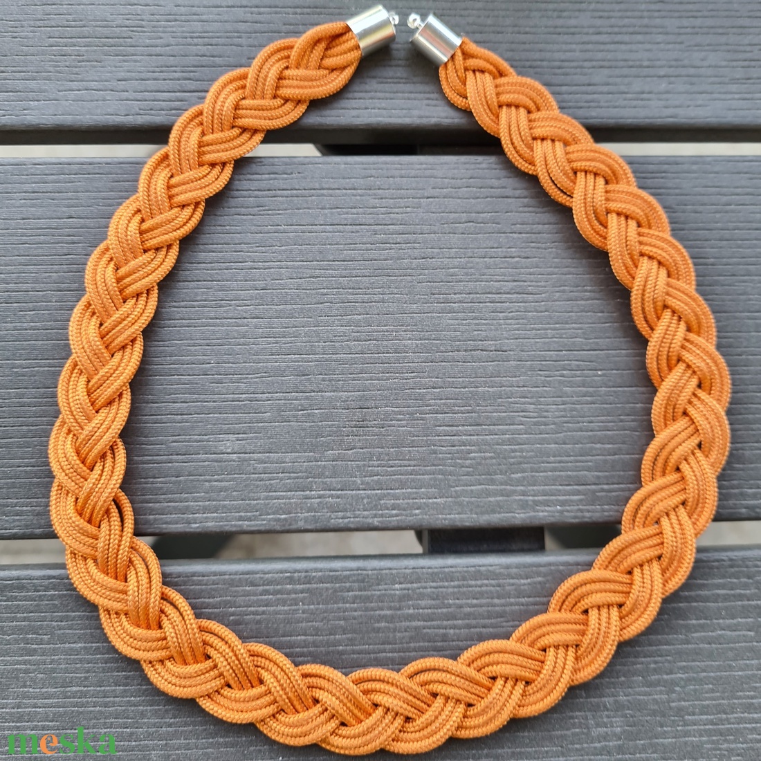Narancs fonott paracord nyaklánc - ékszer - nyaklánc - medál nélküli nyaklánc - Meska.hu Narancs fonott paracord nyaklánc - ékszer - nyaklánc - medál nélküli nyaklánc - Meska.hu