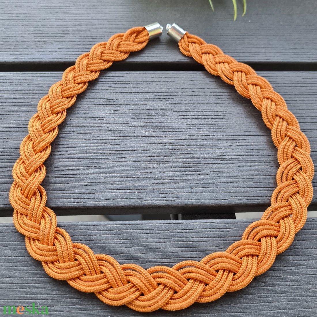 Narancs fonott paracord nyaklánc - ékszer - nyaklánc - medál nélküli nyaklánc - Meska.hu Narancs fonott paracord nyaklánc - ékszer - nyaklánc - medál nélküli nyaklánc - Meska.hu