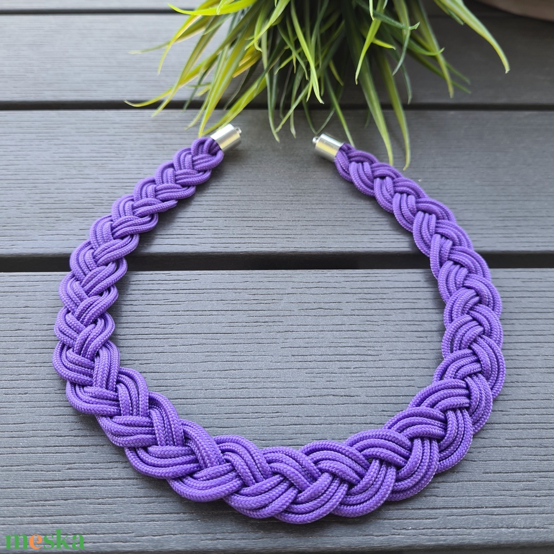 Lila paracord fonott nyaklánc - ékszer - nyaklánc - medál nélküli nyaklánc - Meska.hu Lila paracord fonott nyaklánc - ékszer - nyaklánc - medál nélküli nyaklánc - Meska.hu