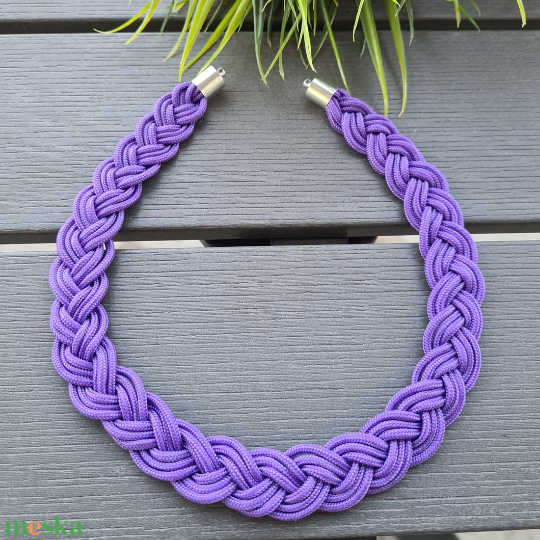 Lila paracord fonott nyaklánc - ékszer - nyaklánc - medál nélküli nyaklánc - Meska.hu Lila paracord fonott nyaklánc - ékszer - nyaklánc - medál nélküli nyaklánc - Meska.hu