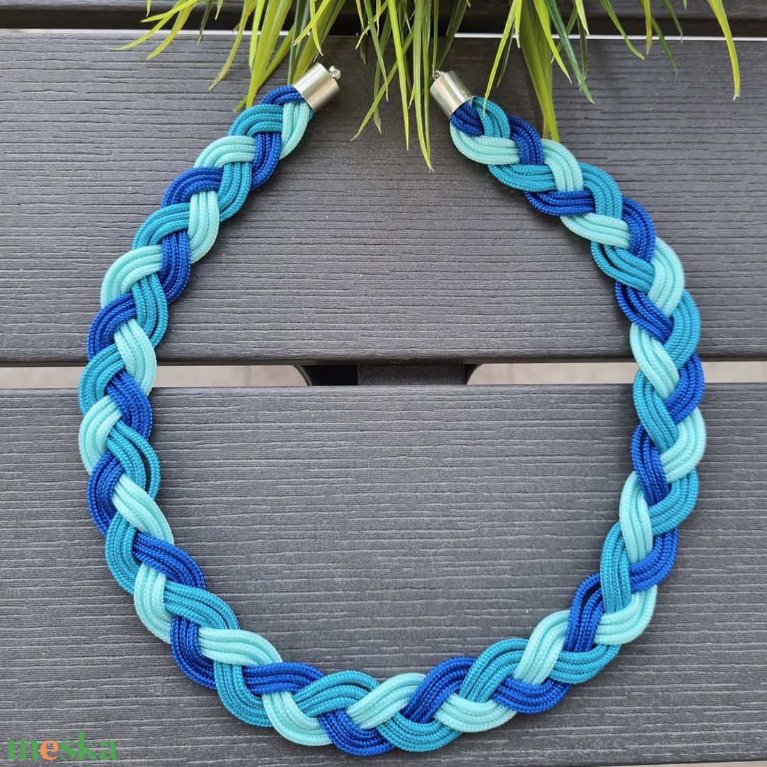Királykék - menta - türkiz fonott paracord nyaklánc - ékszer - nyaklánc - medál nélküli nyaklánc - Meska.hu Királykék - menta - türkiz fonott paracord nyaklánc - ékszer - nyaklánc - medál nélküli nyaklánc - Meska.hu