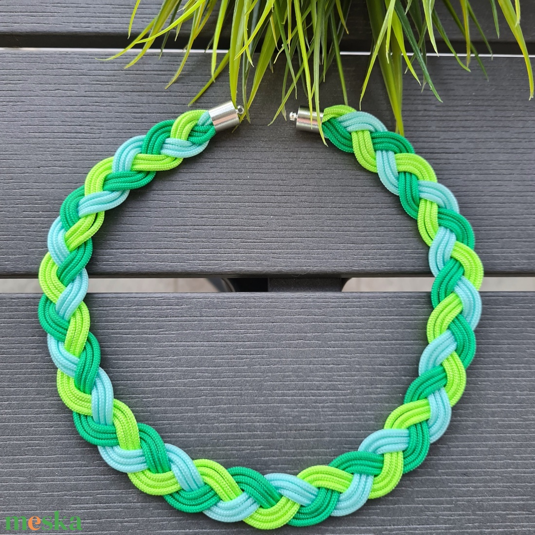 Zöld - menta - neon fonott paracord Nyaklánc - ékszer - nyaklánc - medál nélküli nyaklánc - Meska.hu Zöld - menta - neon fonott paracord Nyaklánc - ékszer - nyaklánc - medál nélküli nyaklánc - Meska.hu