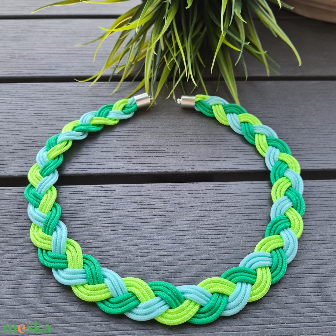 Zöld - menta - neon fonott paracord Nyaklánc - ékszer - nyaklánc - medál nélküli nyaklánc - Meska.hu Zöld - menta - neon fonott paracord Nyaklánc - ékszer - nyaklánc - medál nélküli nyaklánc - Meska.hu