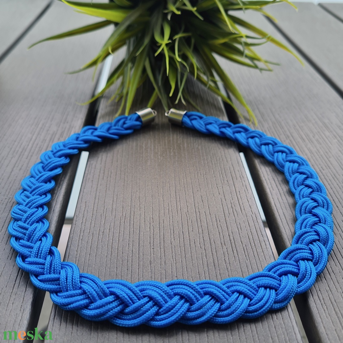 Középkék fonott paracord nyaklánc nemesacél szerelékkel - ékszer - nyaklánc - medál nélküli nyaklánc - Meska.hu Középkék fonott paracord nyaklánc nemesacél szerelékkel - ékszer - nyaklánc - medál nélküli nyaklánc - Meska.hu