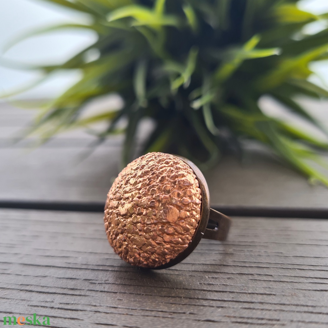 Rosegold textúrás bronz gyűrű - ékszer - gyűrű - statement gyűrű - Meska.hu Rosegold textúrás bronz gyűrű - ékszer - gyűrű - statement gyűrű - Meska.hu