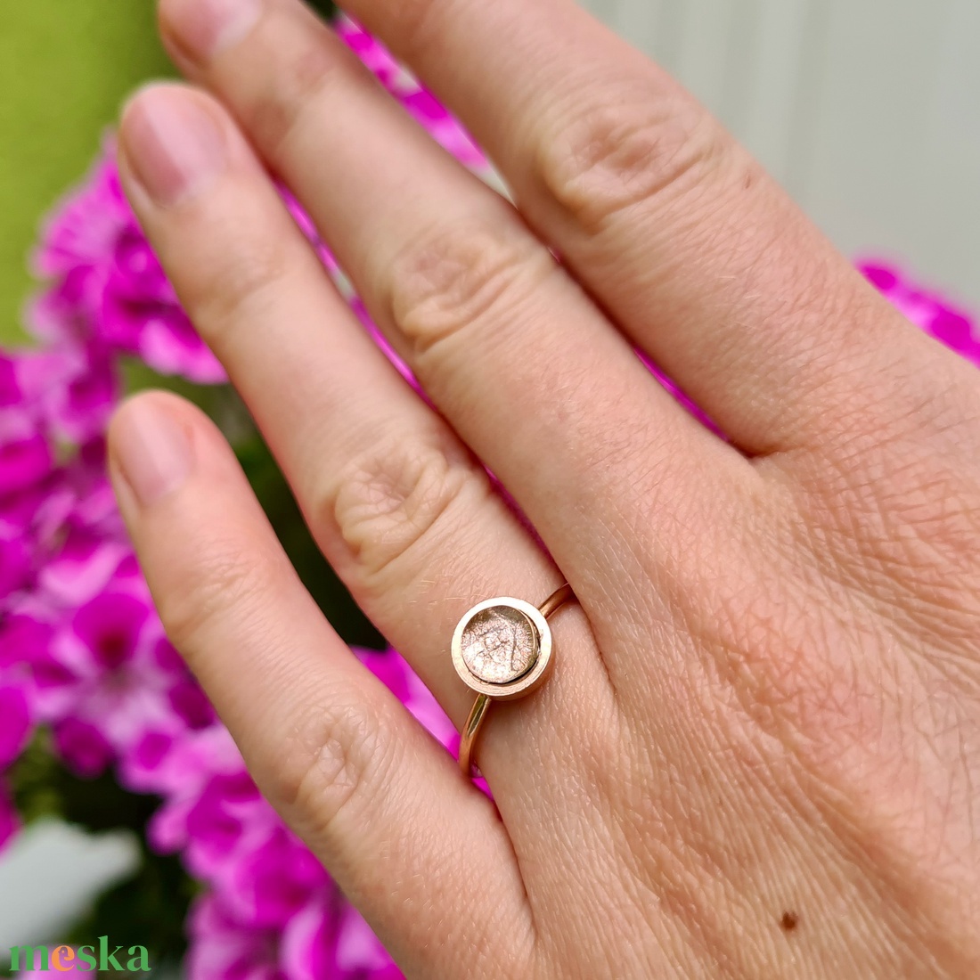 Metál púder - rosegold nemesacél textilbőr mini gyűrű - ékszer - gyűrű - szoliter gyűrű - Meska.hu Metál púder - rosegold nemesacél textilbőr mini gyűrű - ékszer - gyűrű - szoliter gyűrű - Meska.hu