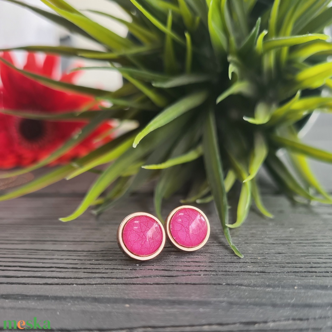 Metál pink - rosegold nemesacél bedugós fülbevaló - ékszer - fülbevaló - pötty fülbevaló - Meska.hu Metál pink - rosegold nemesacél bedugós fülbevaló - ékszer - fülbevaló - pötty fülbevaló - Meska.hu
