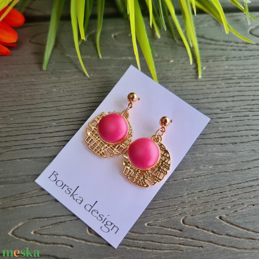 Metál pink - rosegold nemesacél statement fülbevaló - ékszer - fülbevaló - lógó fülbevaló - Meska.hu Metál pink - rosegold nemesacél statement fülbevaló - ékszer - fülbevaló - lógó fülbevaló - Meska.hu