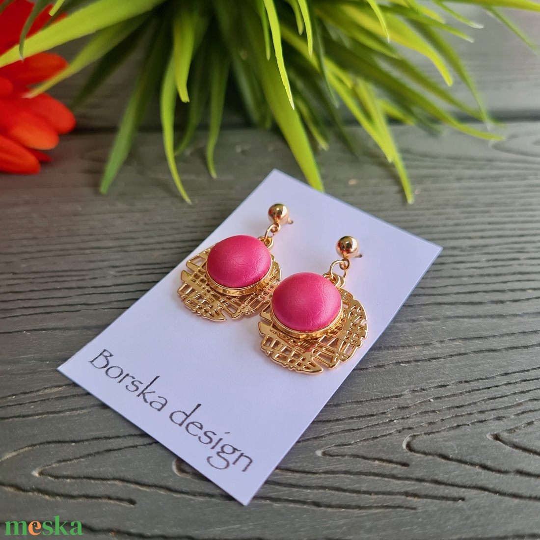 Metál pink - rosegold nemesacél statement fülbevaló - ékszer - fülbevaló - lógó fülbevaló - Meska.hu Metál pink - rosegold nemesacél statement fülbevaló - ékszer - fülbevaló - lógó fülbevaló - Meska.hu