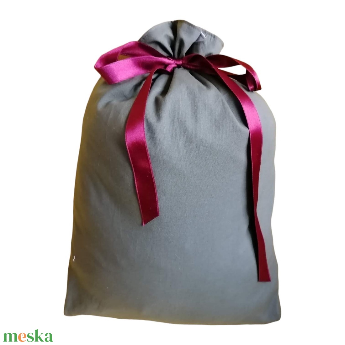 Karácsonyi zsák, erdei állatokkal, kifordítható, XL méret - karácsony - karácsonyi ajándékozás - karácsonyi ajándékcsomagolás - Meska.hu