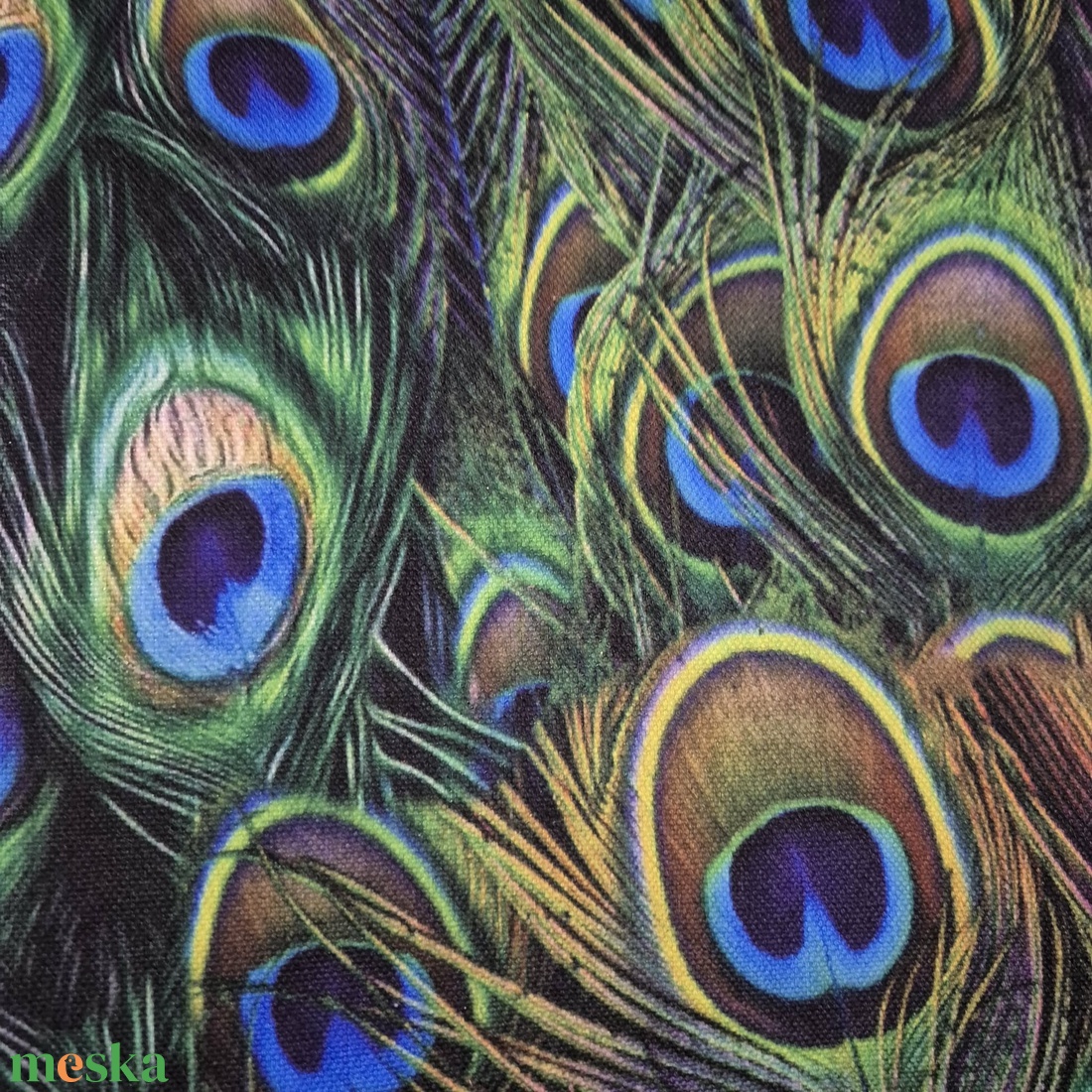 Neszesszer vízálló poliészterből - páva - egyedi méret 30x20x5cm - táska & tok - neszesszer - Meska.hu