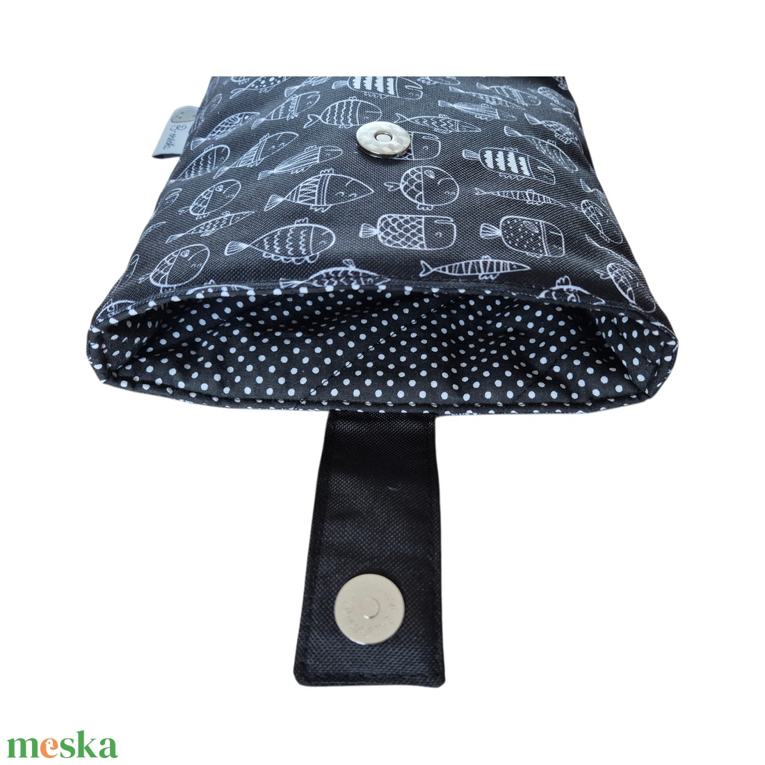 Könyvtok vízálló poliészterből - fekete halak - könyv & zene - könyvtok - Meska.hu