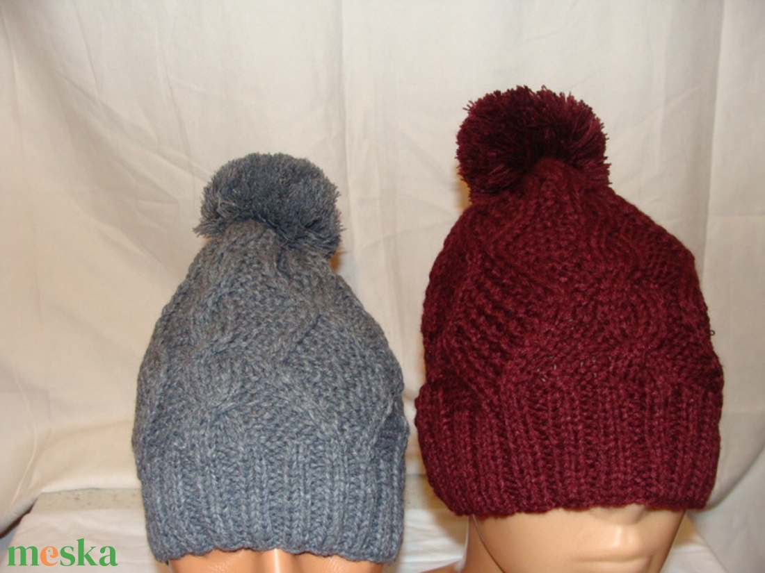 Kézzel kötött sapka - ruha & divat - sál, sapka, kendő - sapka - Meska.hu