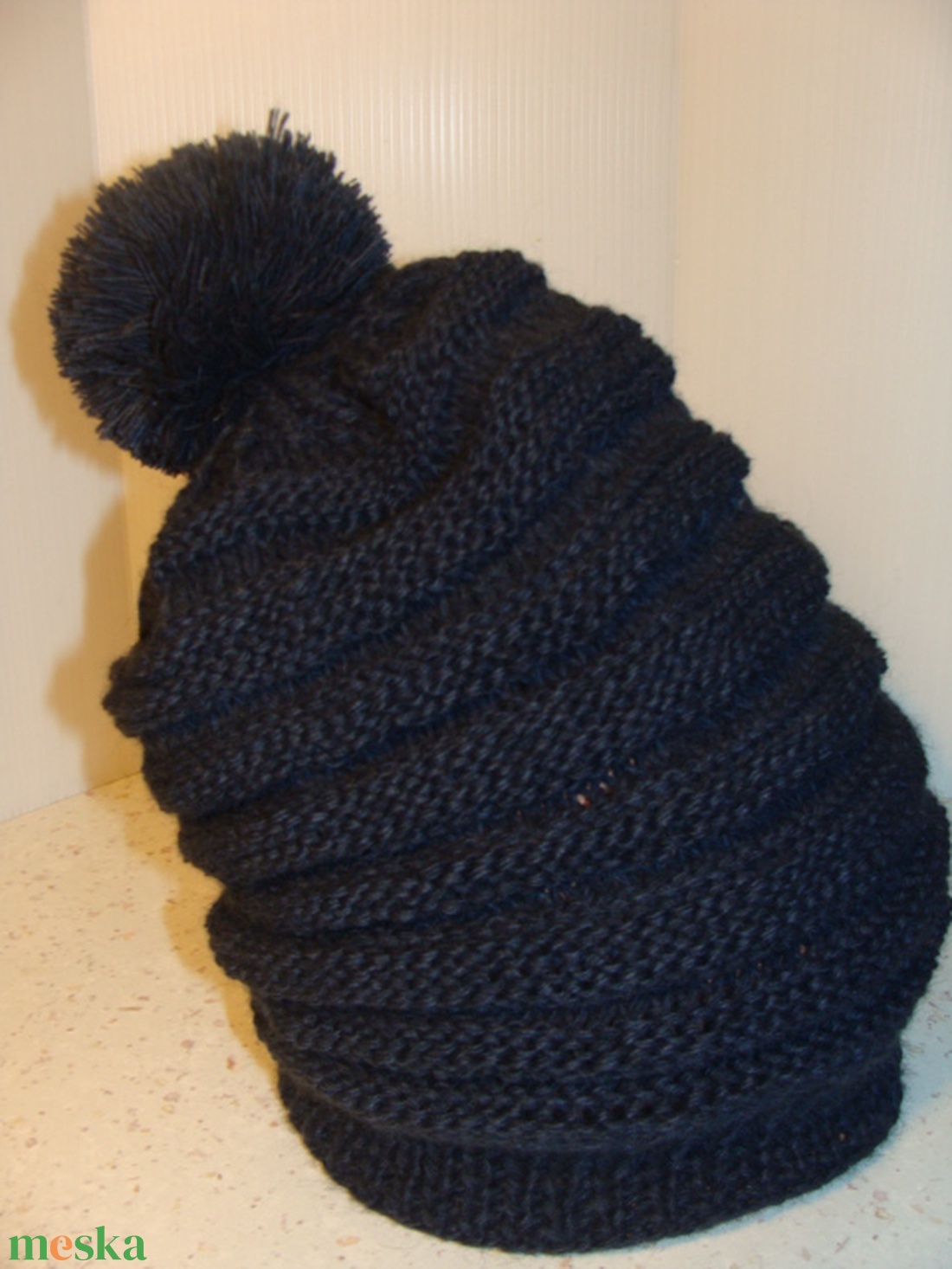 Kézzel kötött sapka - ruha & divat - sál, sapka, kendő - sapka - Meska.hu