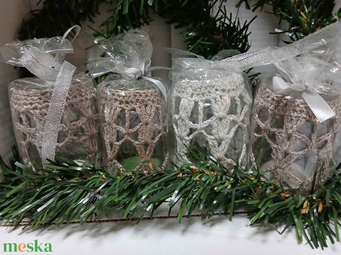 Horgolt mécsesek - otthon & életmód - gyertya, illat, aroma - mécses és mécsestartó - Meska.hu