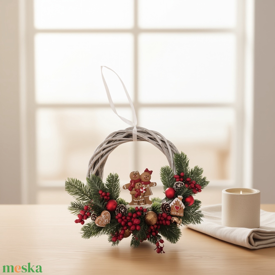 Karácsonyi ajtódísz - karácsony - karácsonyi lakásdekoráció - karácsonyi ajtódíszek - Meska.hu