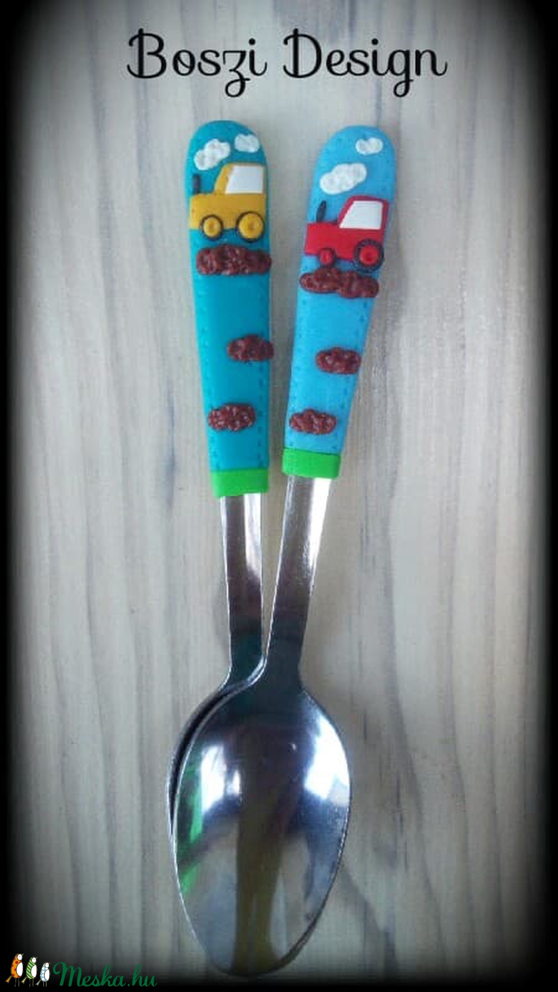 Traktoros gyermek kiskanál. -  - Meska.hu