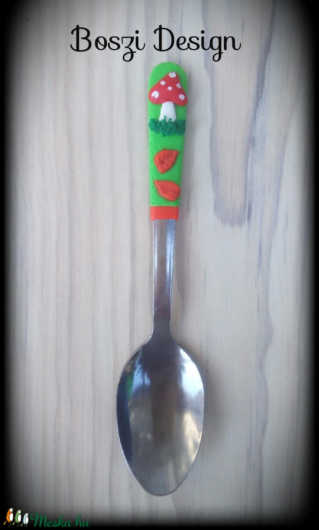 Gomba mintás kiskanál. - otthon & életmód - konyhafelszerelés, tálalás - Meska.hu