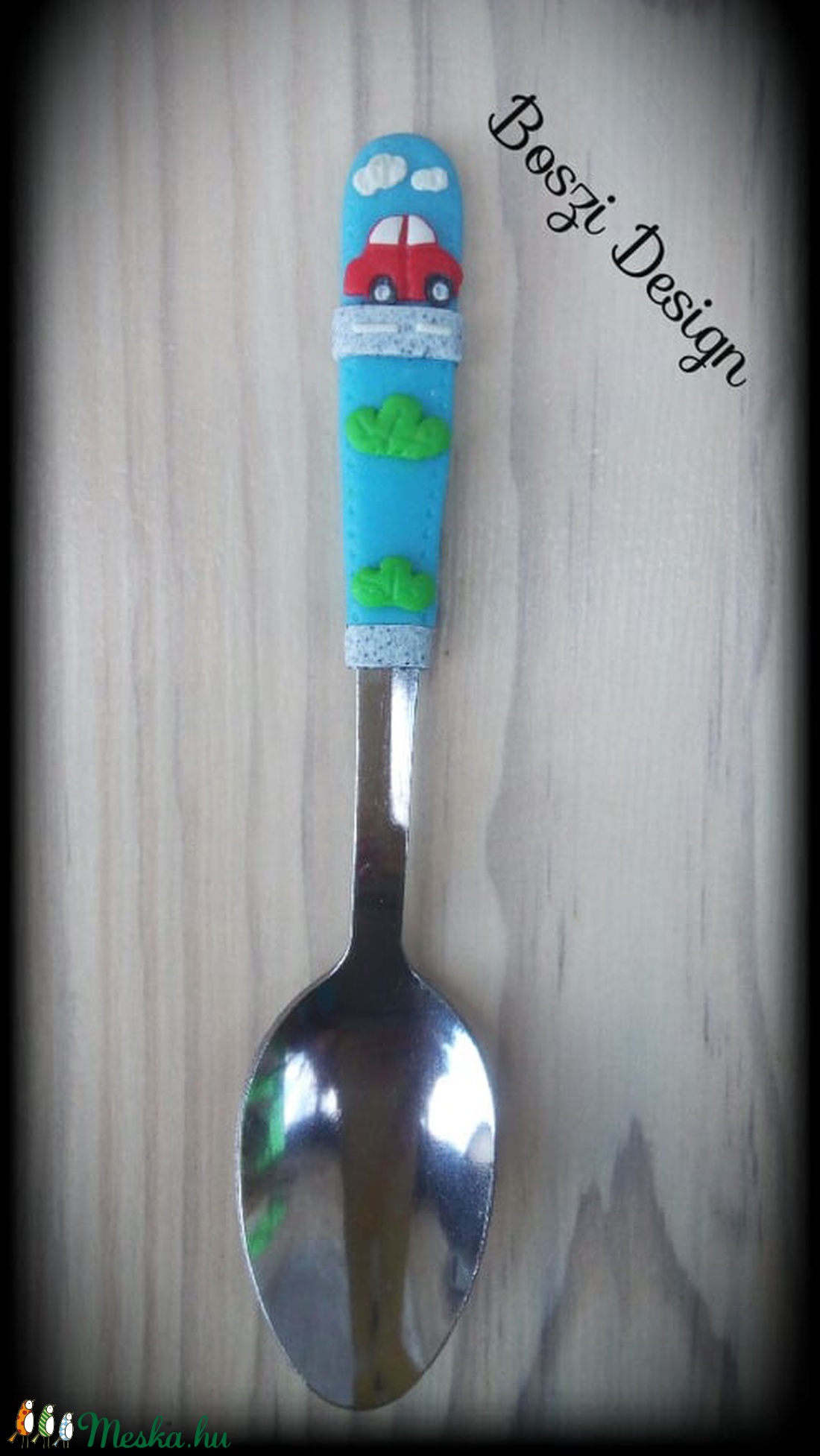 Autó mintás gyermek kiskanál -  - Meska.hu