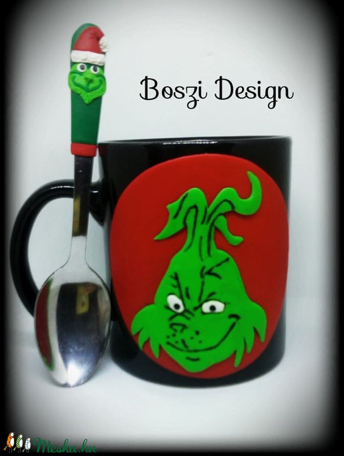 Karácsonyi Grincses bögre szett. - otthon & életmód - konyhafelszerelés, tálalás - Meska.hu