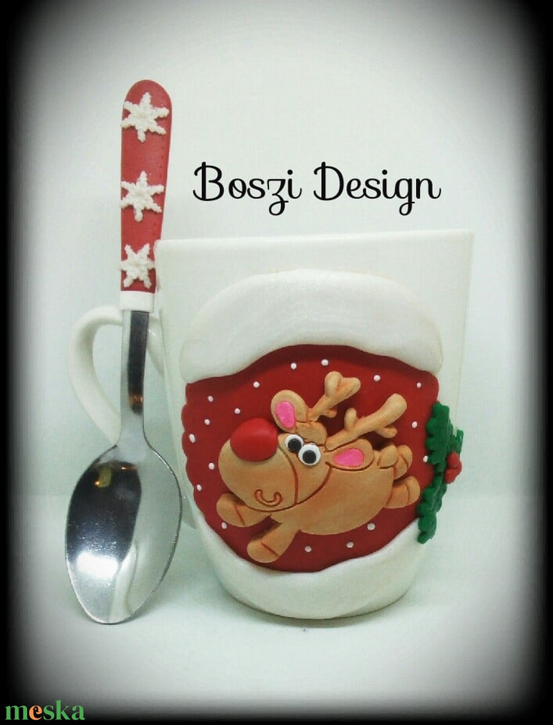 Dundi Rudolfos karácsonyi bögre szett. - otthon & életmód - konyhafelszerelés, tálalás - Meska.hu