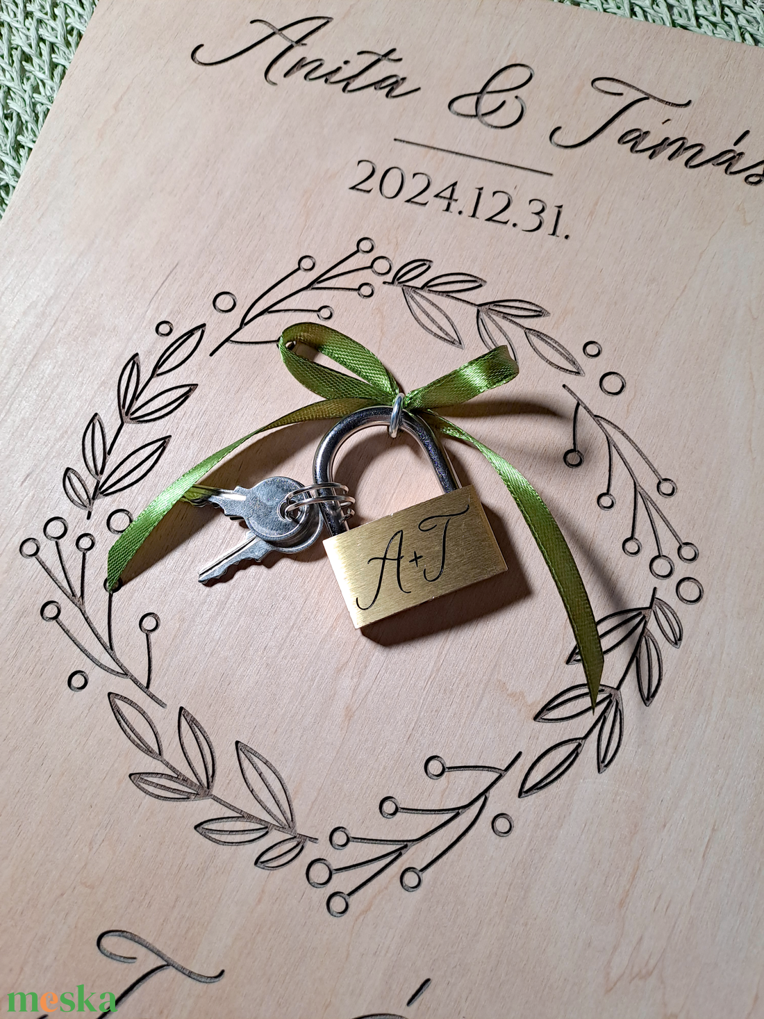 Monogramos lakat - esküvő - emlék & ajándék - nászajándék - ceremónia szett - Meska.hu