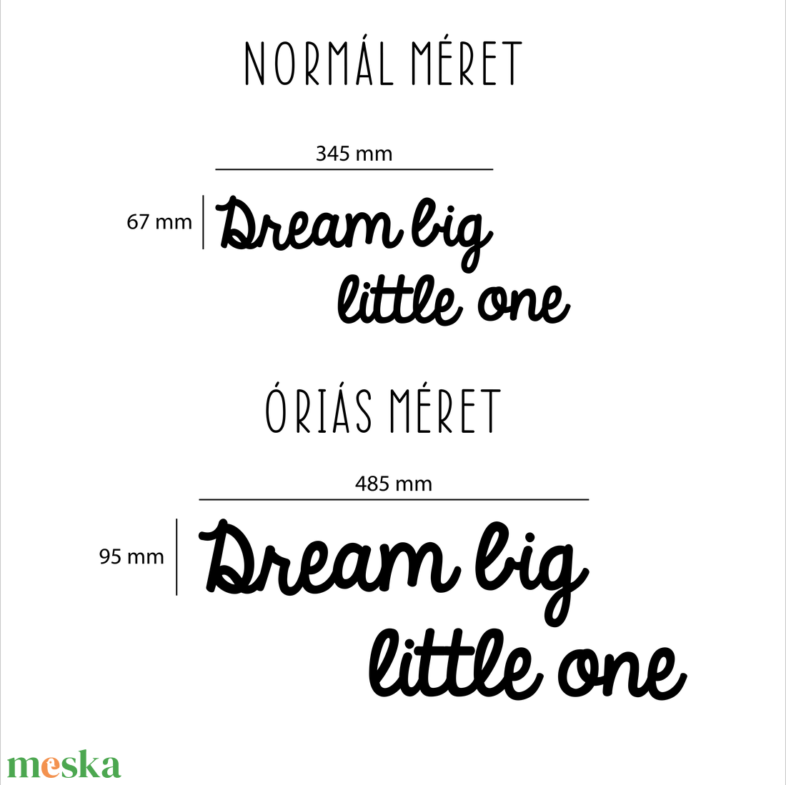 Dream big little one felirat - otthon & életmód - babaszoba, gyerekszoba - babaszoba dekoráció - Meska.hu