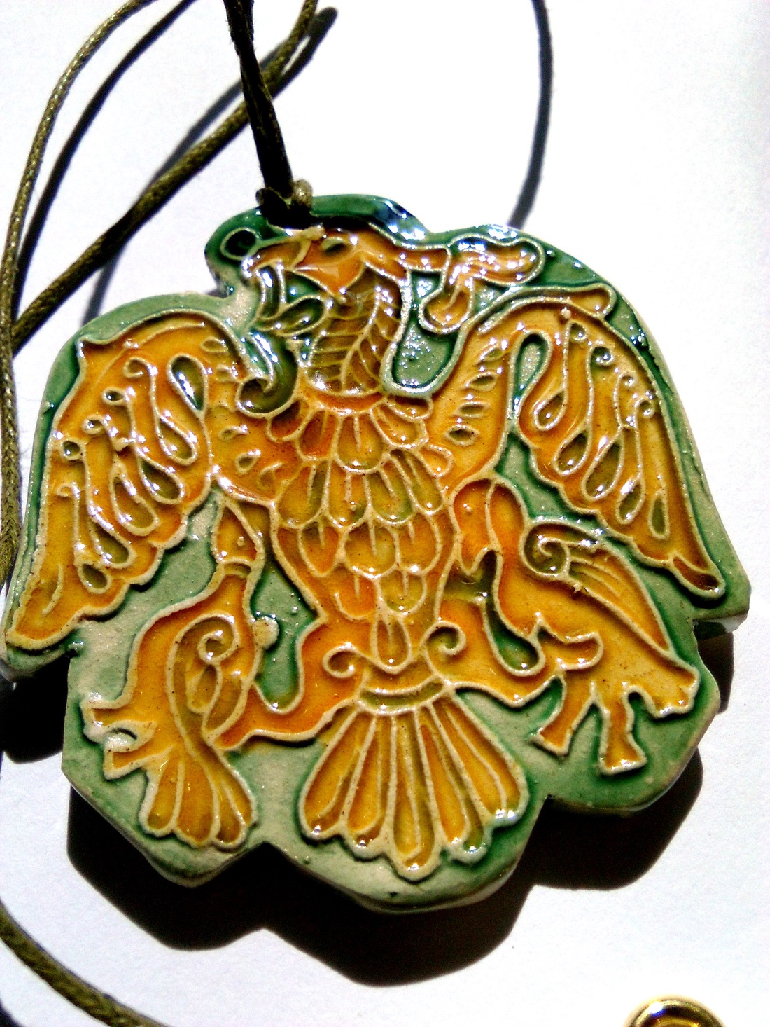 Rakamazi turul sárga zöld nyakbavaló -  - Meska.hu