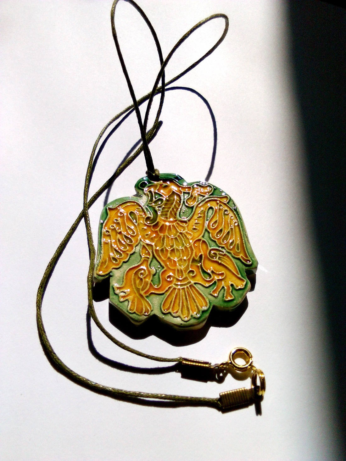 Rakamazi turul sárga zöld nyakbavaló -  - Meska.hu