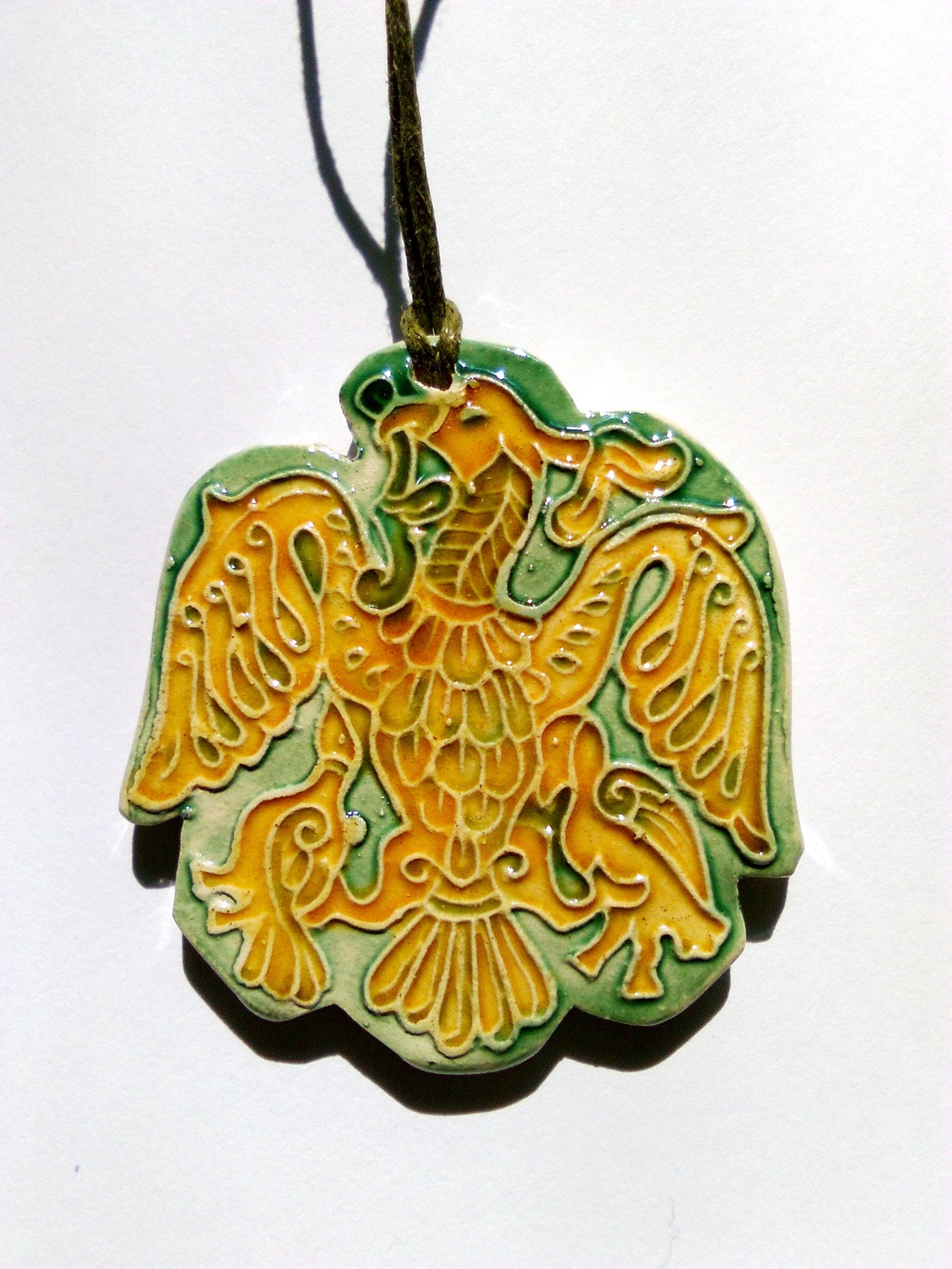 Rakamazi turul sárga zöld nyakbavaló -  - Meska.hu