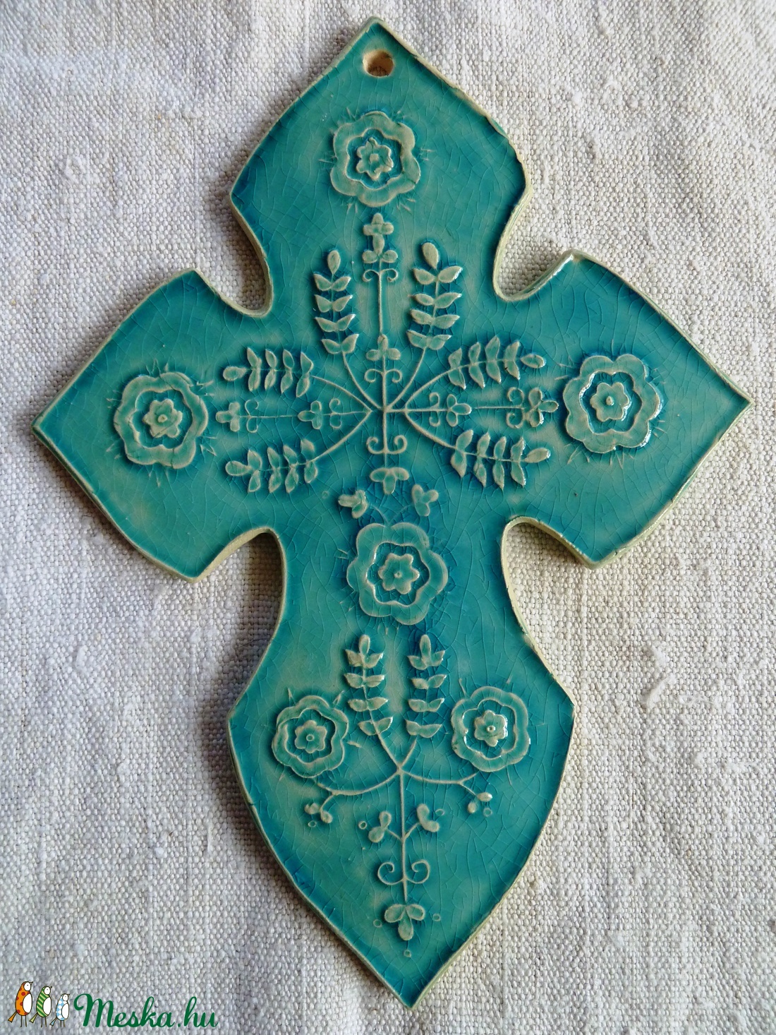 Szász kerámia kereszt -  - Meska.hu