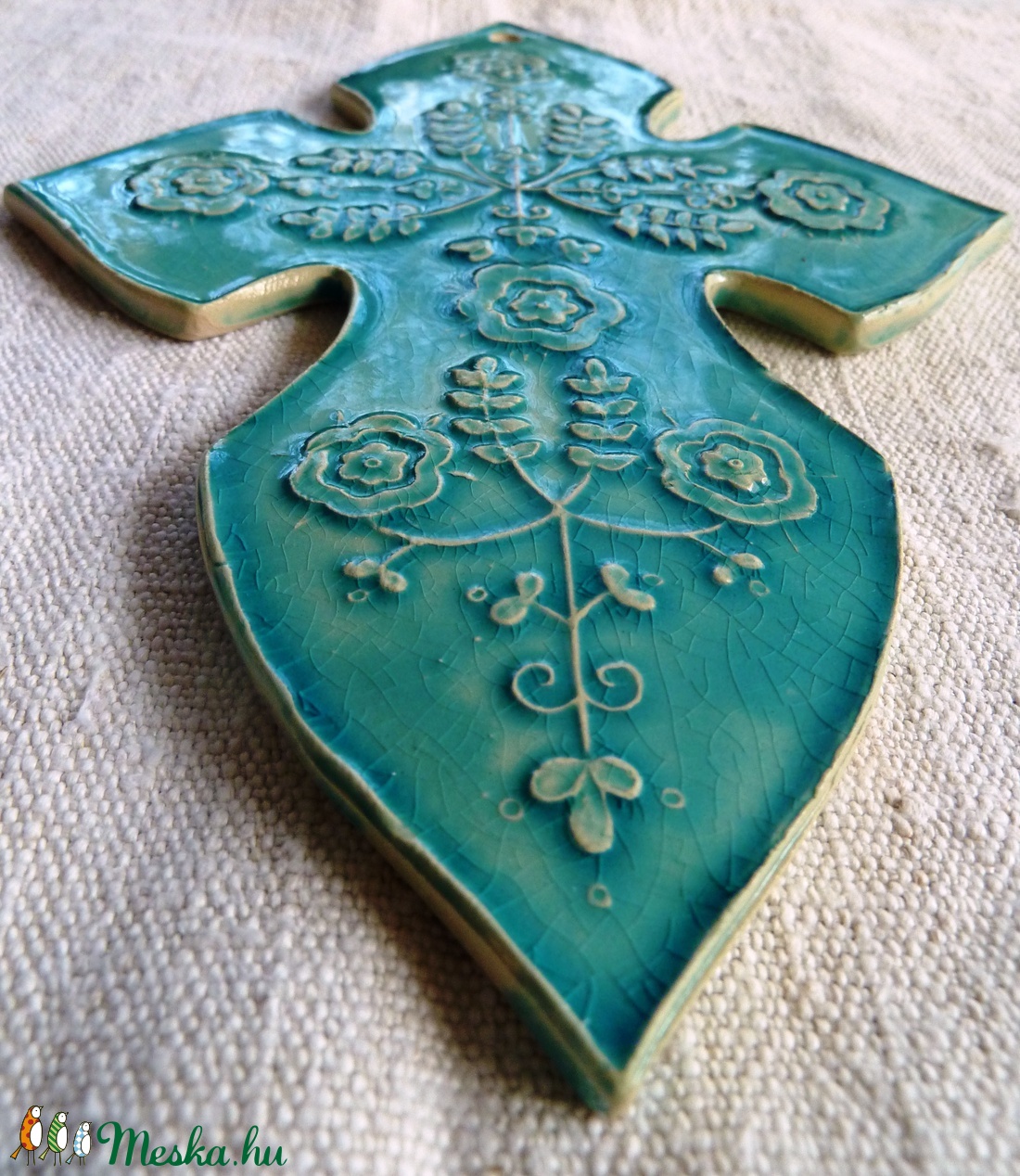 Szász kerámia kereszt -  - Meska.hu