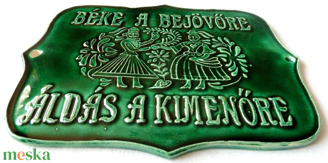Béke a bejövőre tábla - művészet - szobor - kerámia - Meska.hu Béke a bejövőre tábla - művészet - szobor - kerámia - Meska.hu