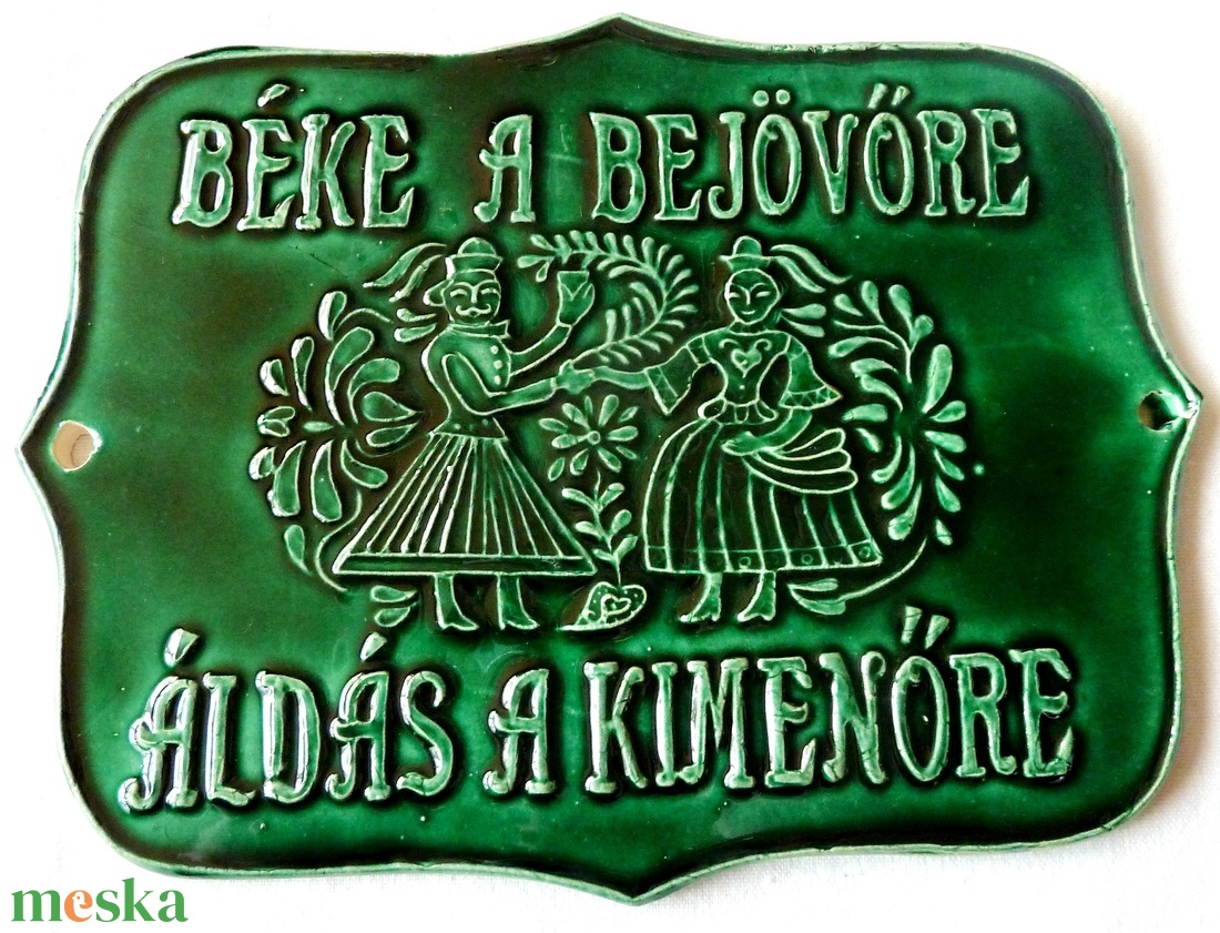 Béke a bejövőre tábla - művészet - szobor - kerámia - Meska.hu Béke a bejövőre tábla - művészet - szobor - kerámia - Meska.hu