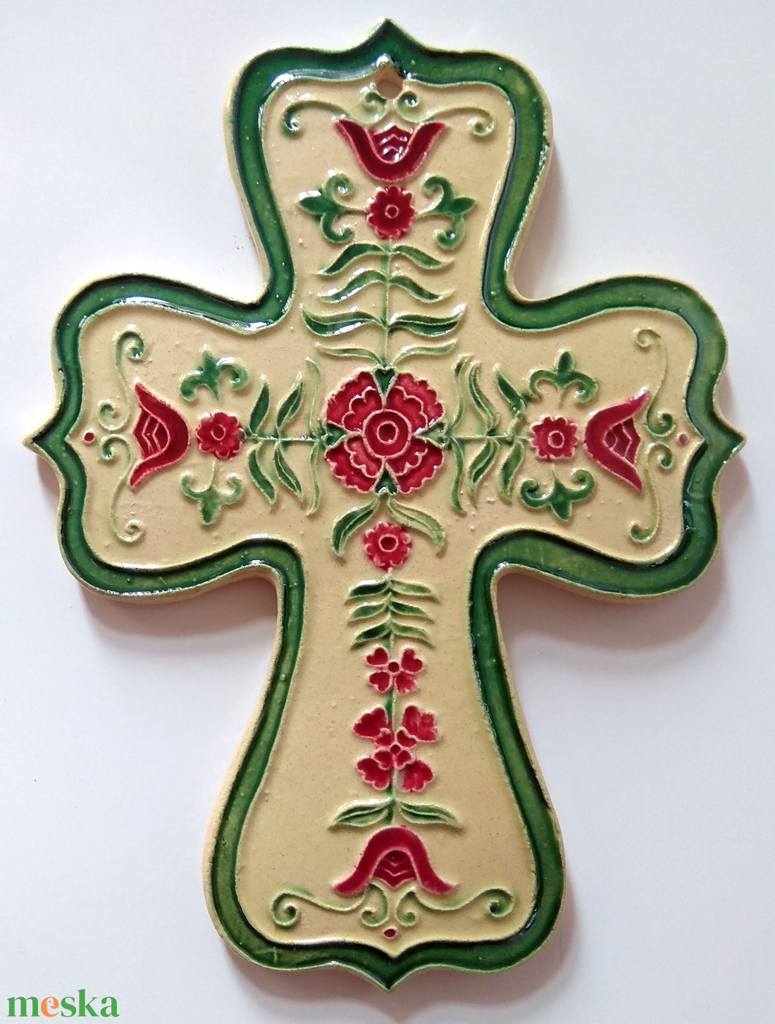 Kunok keresztje - Alföldi kun  kerámia kereszt - művészet - Meska.hu