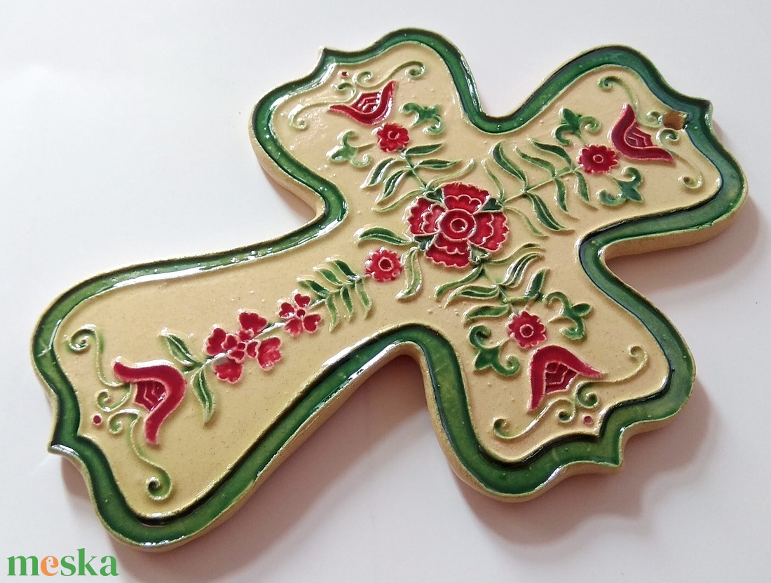 Kunok keresztje - Alföldi kun  kerámia kereszt - művészet - Meska.hu