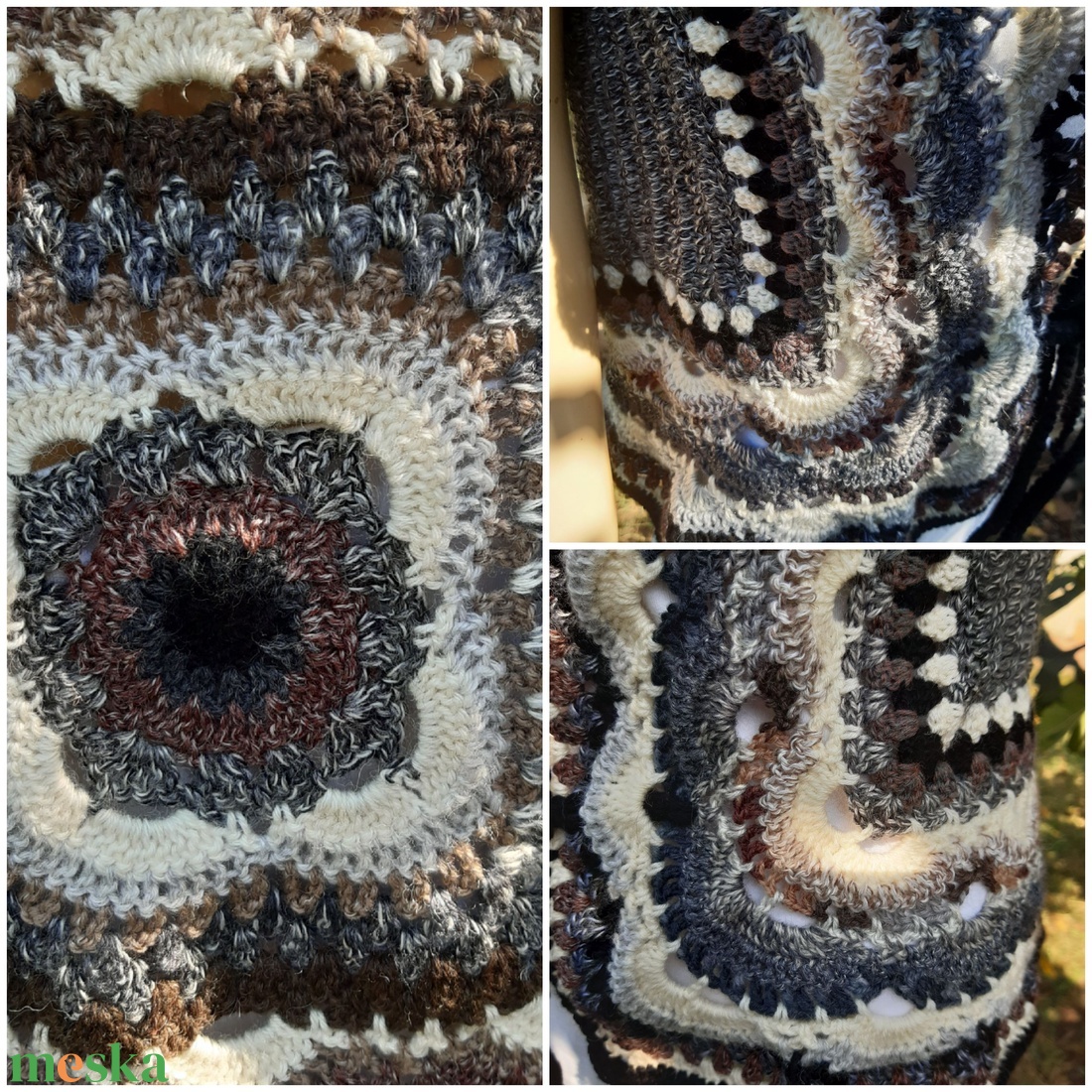 Lili horgolt  mellény, kötött, csipke, kabát - ruha & divat - női ruha - mellény - Meska.hu