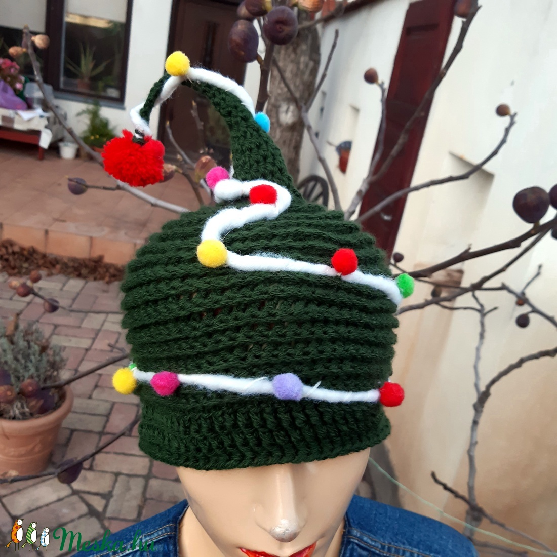 Fenyő sapka, ajándék kiskamasz, kamasz méret - ruha & divat - sál, sapka, kendő - sapka - Meska.hu