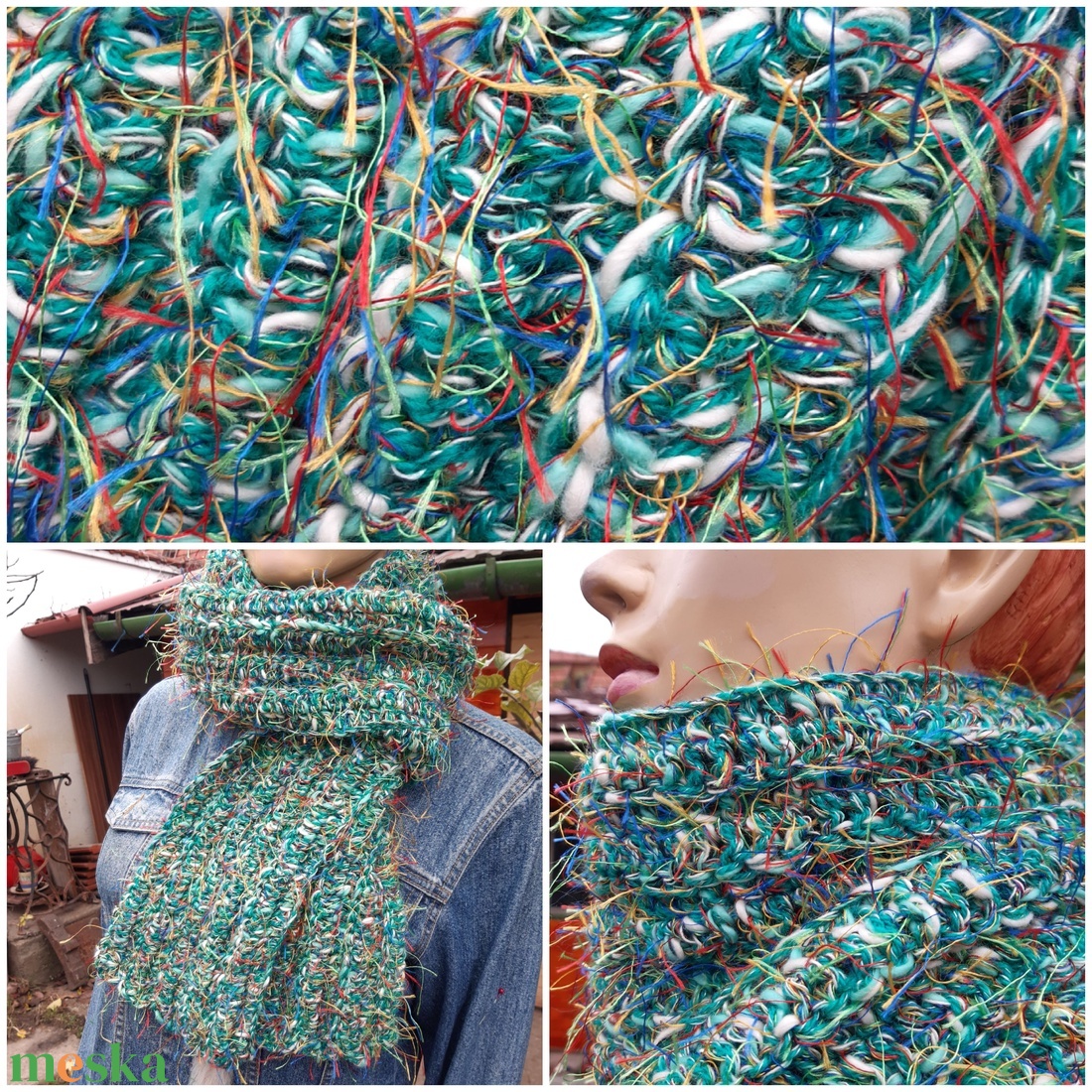 Karácsony, női, férfi sál, hosszú - ruha & divat - sál, sapka, kendő - sál - Meska.hu