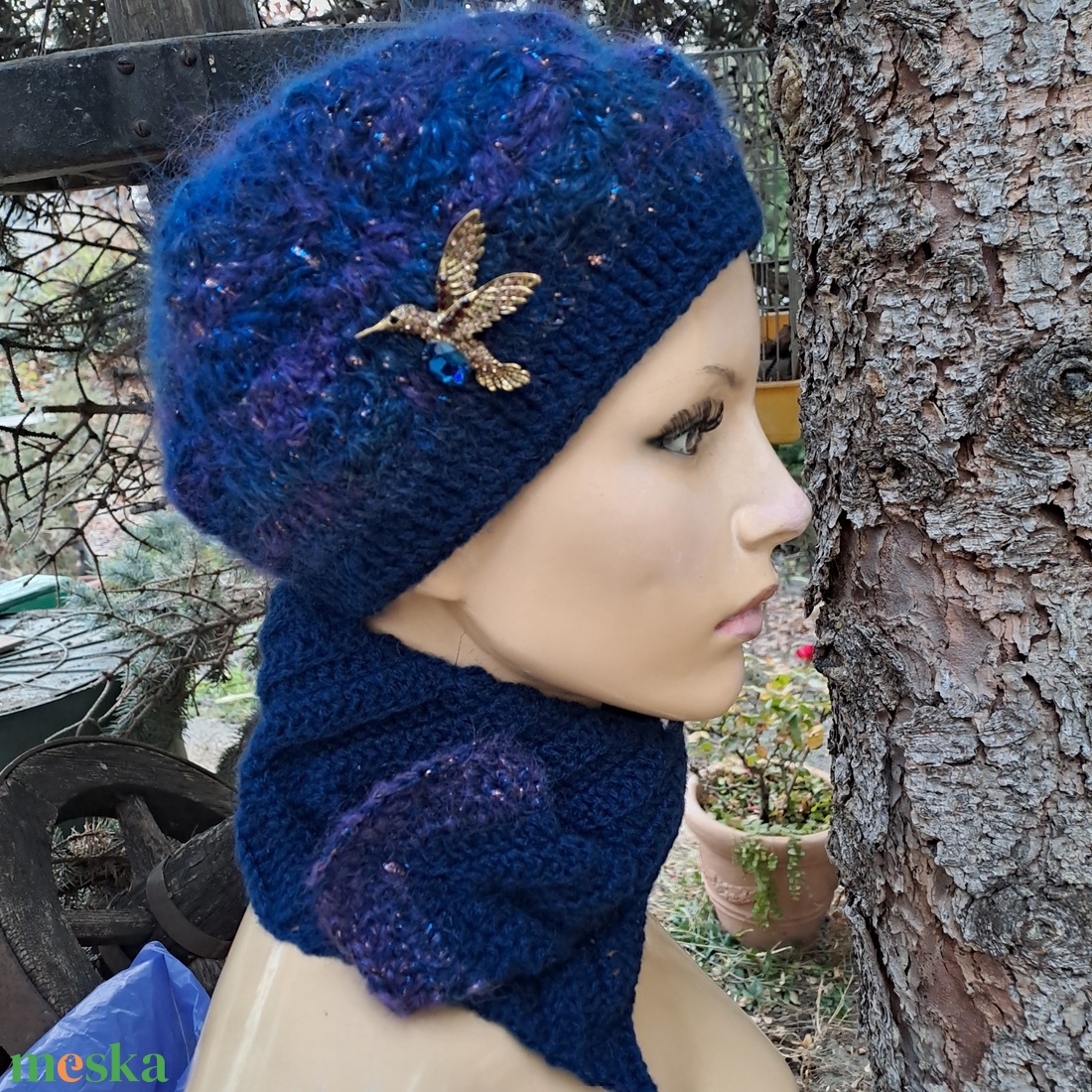 Lila kék sapka sál: Csillogó mohair szett - ruha & divat - sál, sapka, kendő - kalap - Meska.hu Lila kék sapka sál: Csillogó mohair szett - ruha & divat - sál, sapka, kendő - kalap - Meska.hu