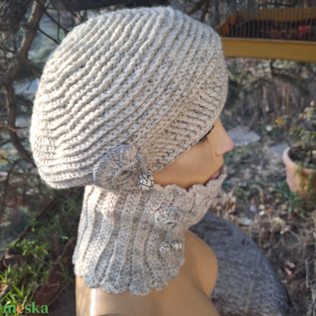 Sapka, sál, horgolt szett, Lavina - ruha & divat - sál, sapka, kendő - sapka & sál szett - Meska.hu