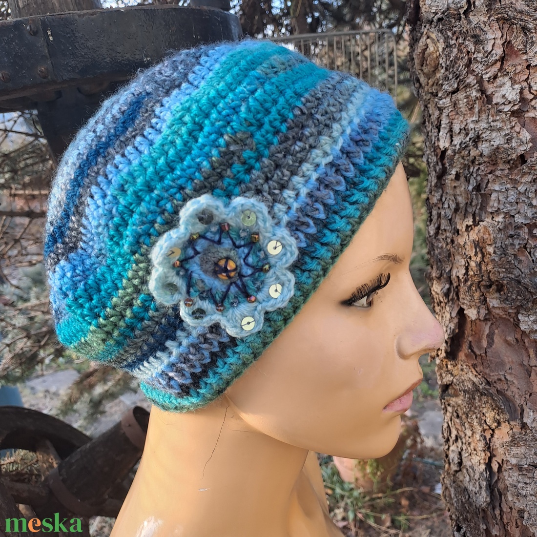 Horgolt sapka: IZMIR Kiárusítás! - ruha & divat - sál, sapka, kendő - sapka & sál szett - Meska.hu