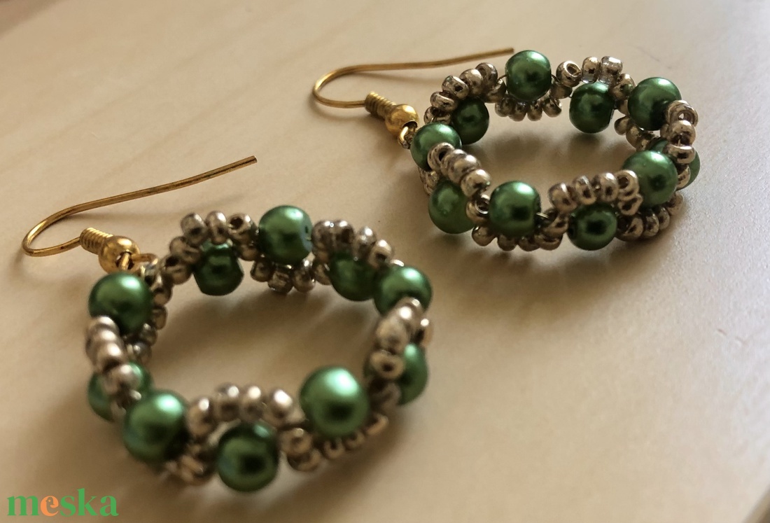 Elegant 001 - ékszer - fülbevaló - lógós kerek fülbevaló - Meska.hu