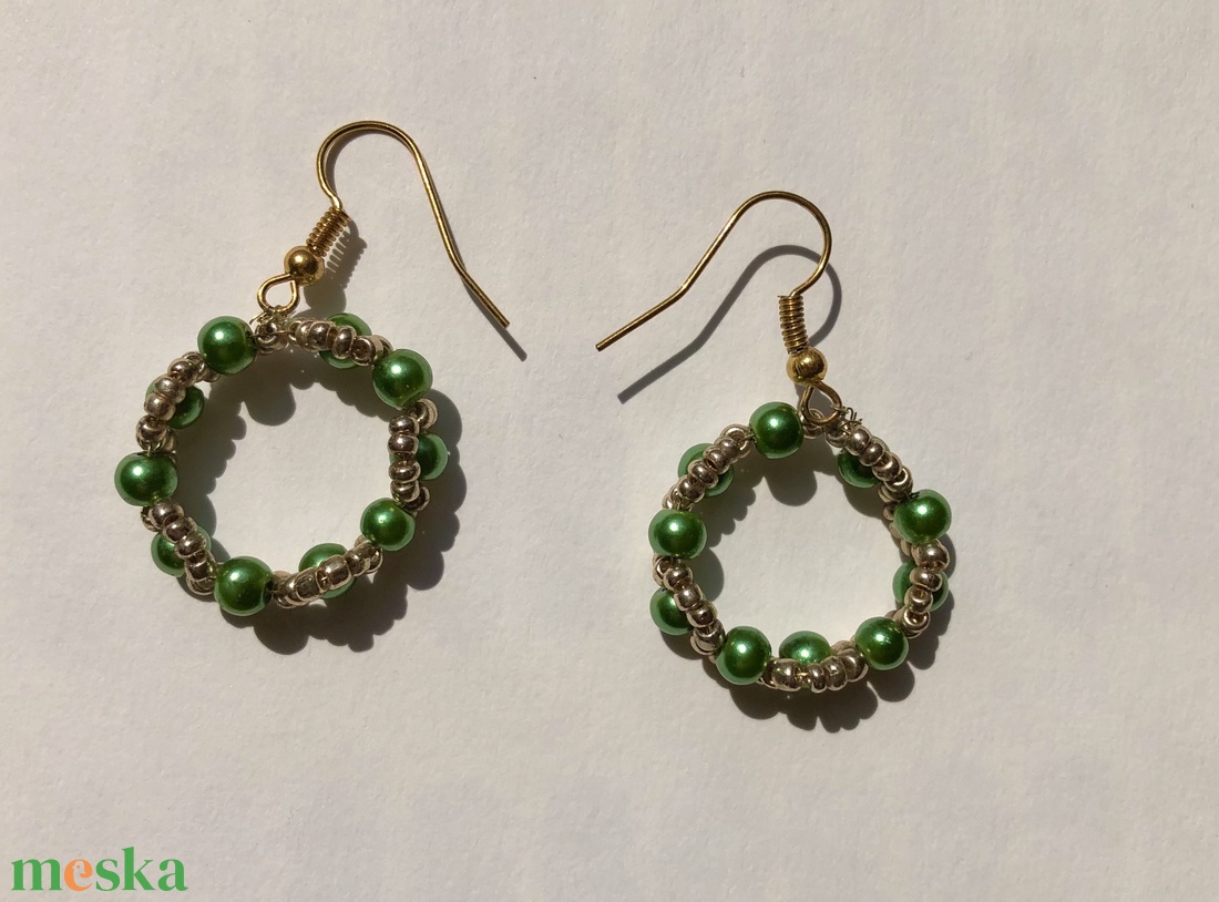 Elegant 001 - ékszer - fülbevaló - lógós kerek fülbevaló - Meska.hu