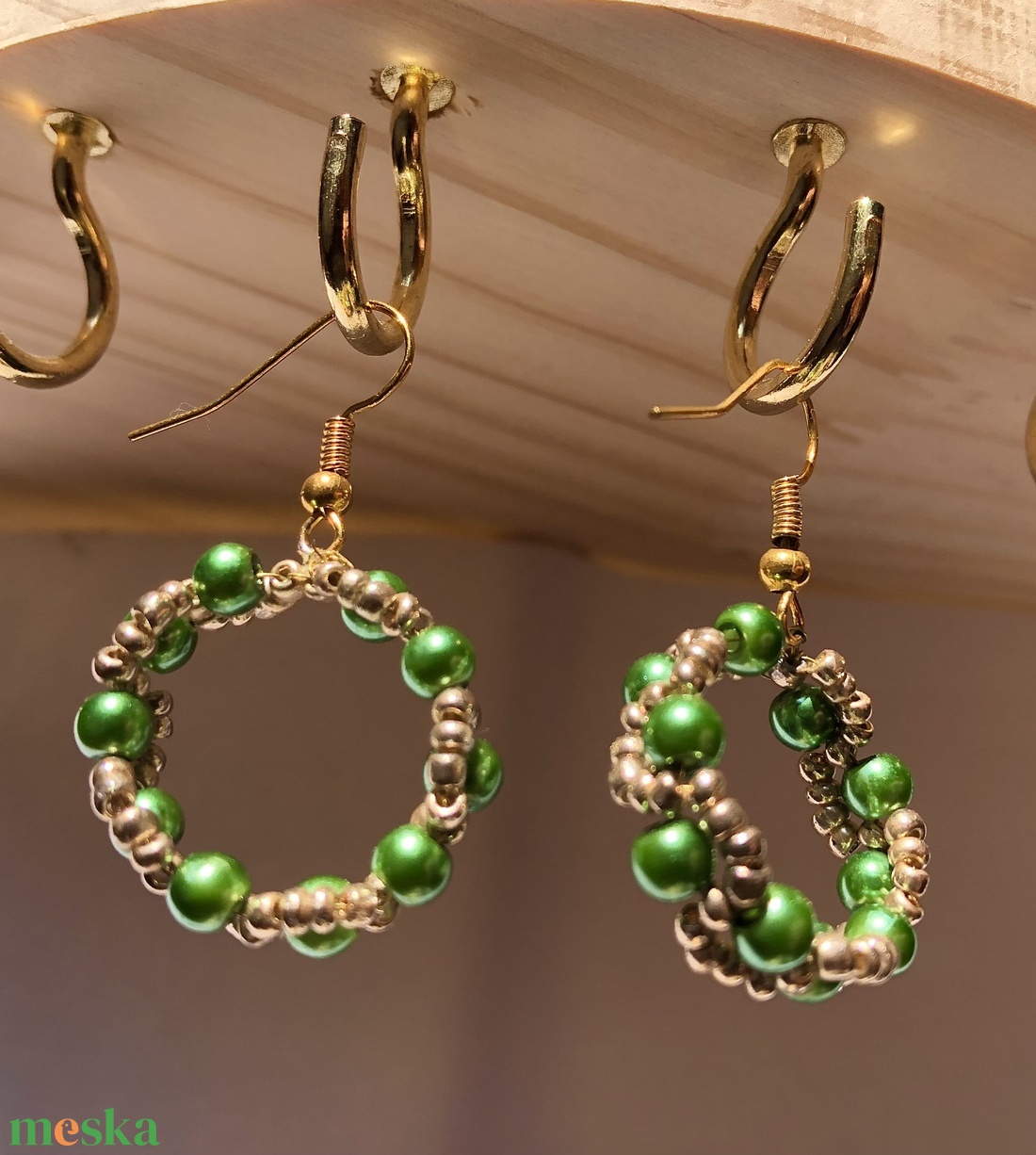 Elegant 001 - ékszer - fülbevaló - lógós kerek fülbevaló - Meska.hu